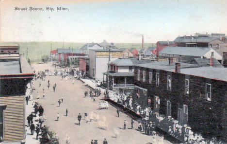 Street scene, Ely Minnesota, 1910's