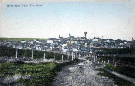 Birds eye view, Ely Minnesota, 1910's