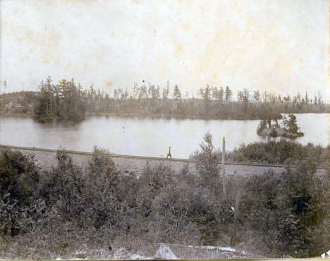 View of Eagles Nest Lake near Ely Minnesota, 1898