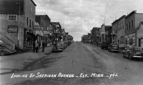 Sheridan Avenue, Ely Minnesota, 1940's