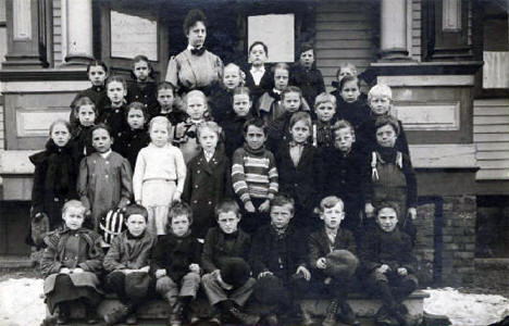 School children and teacher, third grade, Central School; Ely Minnesota 1906