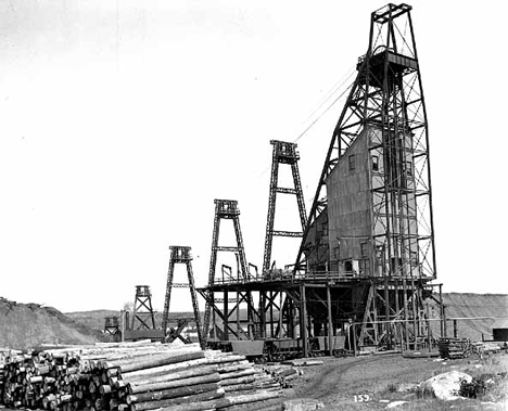 Sibley Mine headframe, Ely Minnesota, 1906