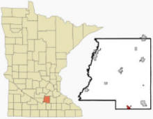 Location of Elysian, Minnesota