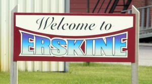 Erskine Minnesota Welcome Sign
