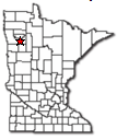 Location of Erskine Minnesota