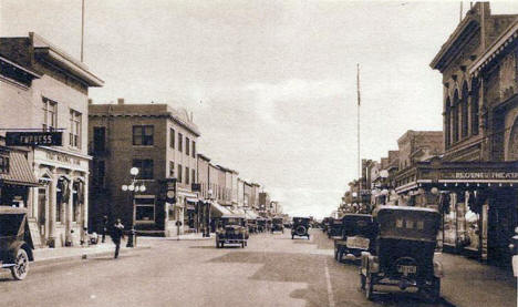 Grant Avenue looking north, Eveleth Minnesota, 1930's