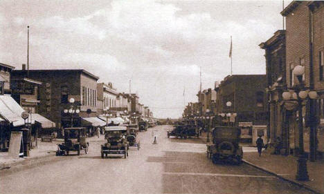 Grant Avenue looking south, Eveleth Minnesota, 1920's