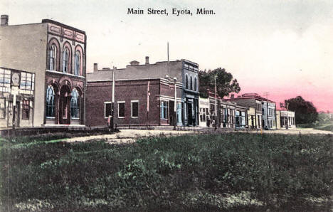 Main Street, Eyota Minnesota, 1909