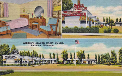 Wilken Cabin Motel, Fairmont Minnesota, 1950's