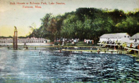 Bath House at Sylvania Park, Lake Sisseton, Fairmont Minnesota, 1915