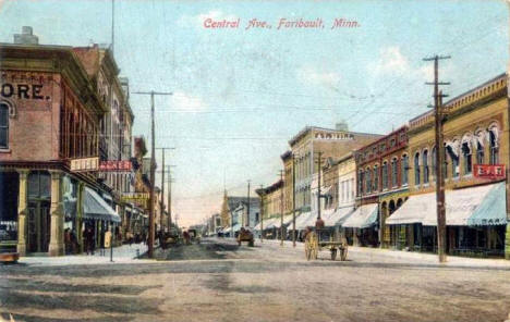 Central Avenue, Faribault Minnesota, 1909