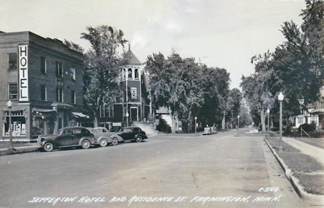 Jefferson Street and Residence Street, Farmington Minnesota, 1944