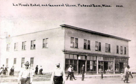 Lemire's Hotel General Store, Federal Dam Minnesota, 1910