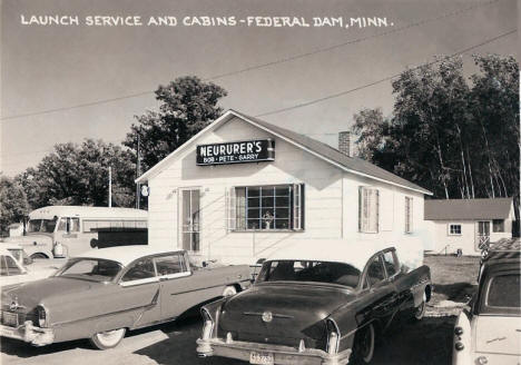 Neururer's Launch Service and Cabins, Federal Dam Minnesota, 1950's