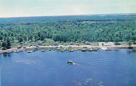 Aerial view, Leech Lake and Federal Dam Minnesota, 1950's