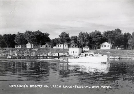Herman's Resort on Leech Lake, Federal Dam Minnesota, 1950