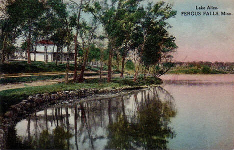 Lake Alice, Fergus Falls Minnesota, 1920's?