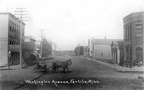 Washington Avenue, Fertile Minnesota, 1910