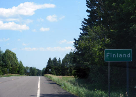 Entering Finland Minnesota from the north on Highway 1, 2007