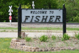 Fisher Minnesota Welcome Sign