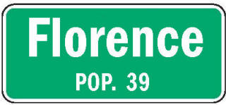 Florence Minnesota population sign