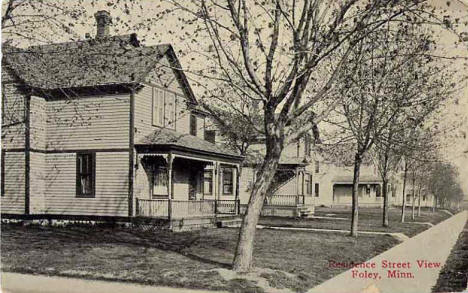 Residence Street View, Foley Minnesota, 1910's