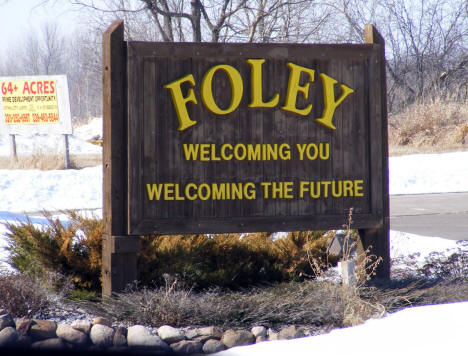 Welcome Sign, Foley Minnesota, 2009