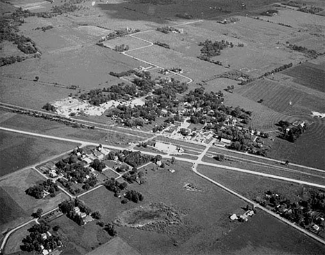 Aerial view, Foreston Minnesota, 1970