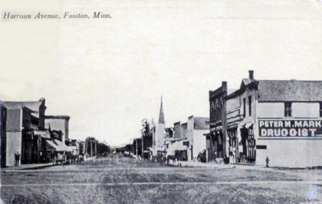 Harrison Avenue, Fosston Minnesota, 1910's