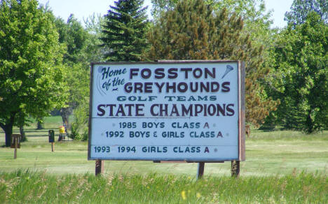 Fosston Greyhounds Golf Team sign, Fosston Minnesota, 2009