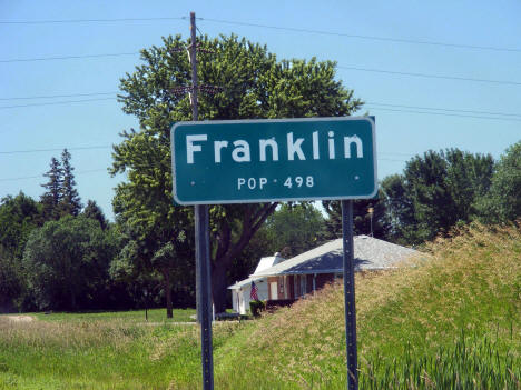 Population sign, Franklin Minnesota, 2011