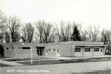 City Hall, Fulda Minnesota, 1950's?