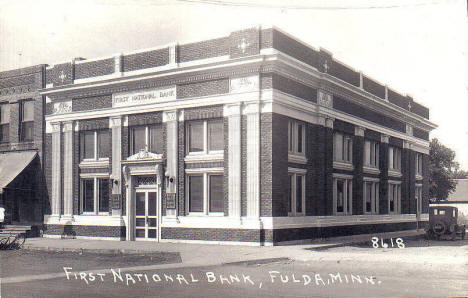 First National Bank, Fulda Minnesota, 1920's
