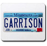 Garrison License Plate Mousepad