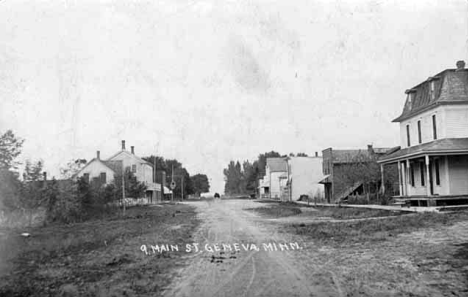 Main Street, Geneva Minnesota, 1907