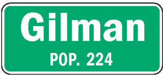 Gilman Minnesota population sign