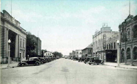 Main Street looking west, Glencoe Minnesota, 1930's