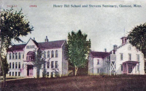 Henry Hill School and Stevens Seminary, Glencoe Minnesota, 1910's