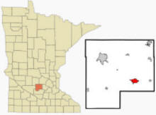 Location of Glencoe, Minnesota