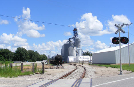 Railroad tracks and Grain elevator, Glenville Minnesota, 2010