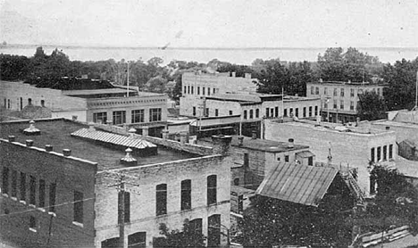 Business district, Glenwood Minnesota, 1920