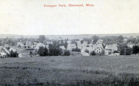 View from Prospect Park, Glenwood Minnesota, 1910's