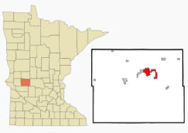 Location of Glenwood, Minnesota