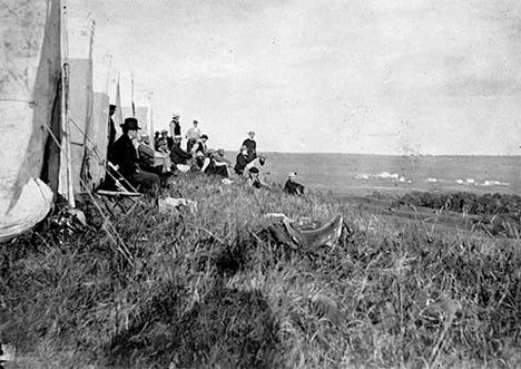 Camp at White Bear Lake (Minnewaska) near Glenwood, Northern Pacific Expedition, 1869