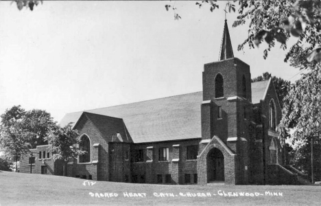 Sacred Heart Catholic Church, Glenwood Minnesota, 1950's