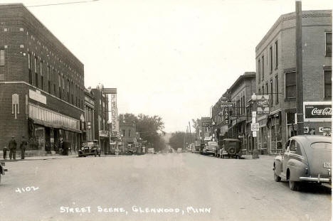 Street Scene, Glenwood Minnesota, 1942