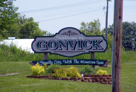 Welcome to Gonvick Minnesota Sign, 2008