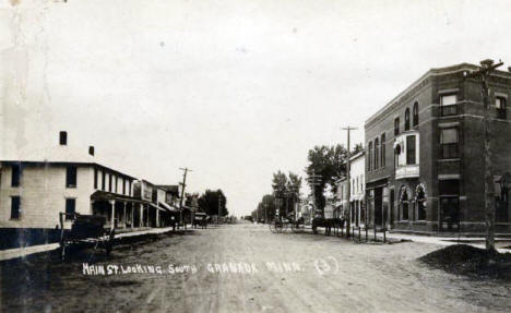 Main Street looking South, Granada Minnesota, 1910's?