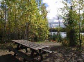 Flour Lake Campground in the Superior National Forest near Grand Marais Minnesota