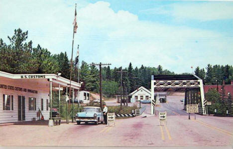 US Customs at Pigeon River Border Crossing, Grand Portage Minnesota, 1950's